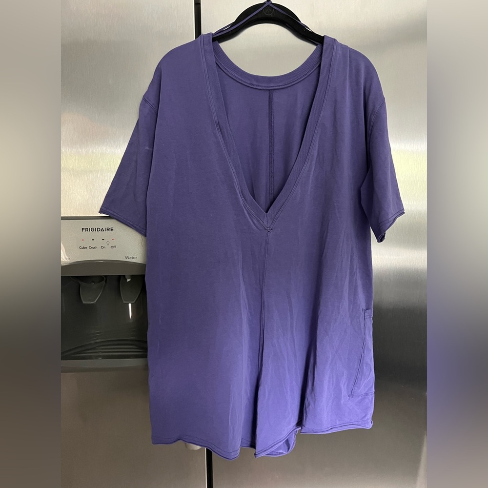 Free People Movement Hot Shot Tee Romper  size XS in Dark Amethyst - Picture 4 of 5
